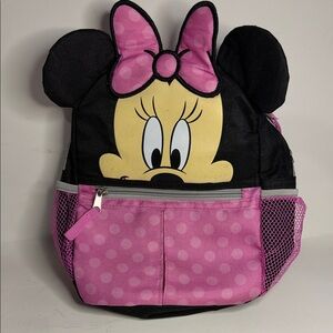Disney Minnie Mouse Pink and Black Kids Backpack